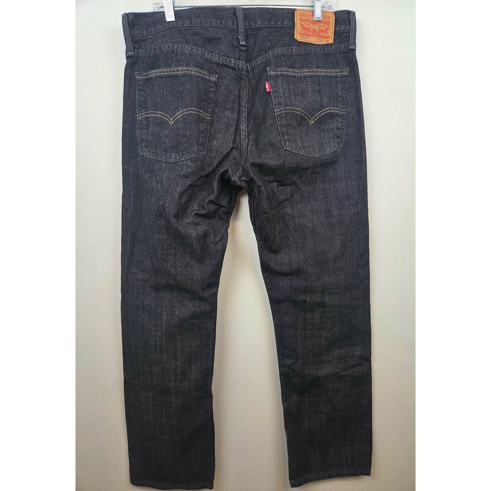 Levis 514 Mens Straight Fit Jeans Dark Wash 36x32 00514-0164